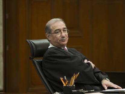 El ministro Alberto Pérez Dayán durante una sesión de apertura de los trabajos de la Suprema Corte de Justicia de la Nación.