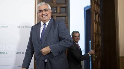 El consejero de Conocimiento, Antonio Ramírez de Arellano, durante la rueda de prensa posterior al Consejo de Gobierno.