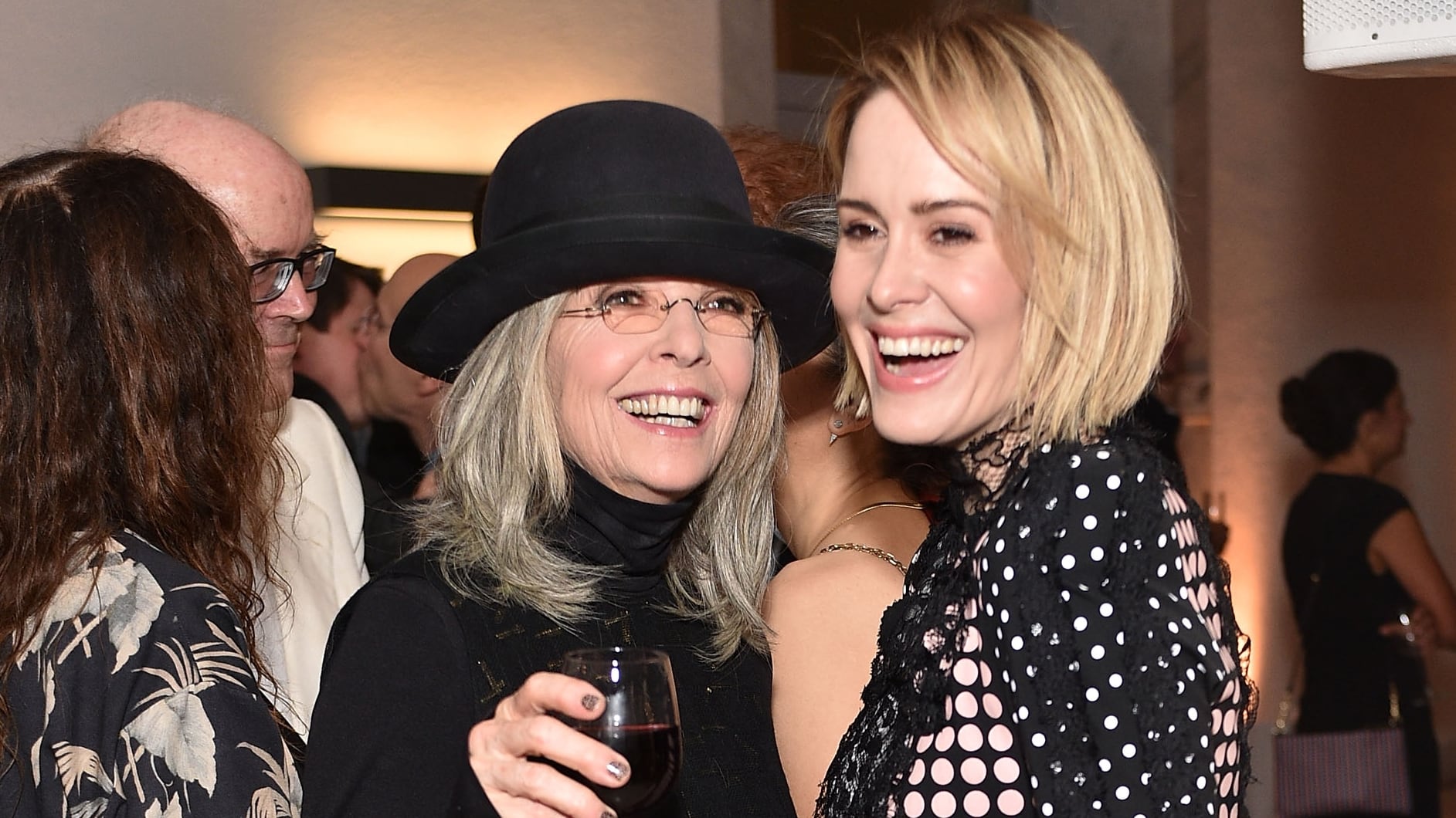 Diane Keaton y Sarah Paulson, el 10 de octubre de 2015 en Westwood, California.