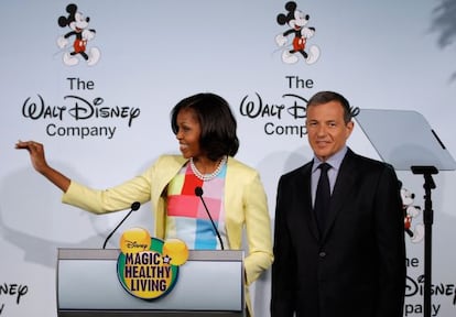 La compañía de dibujos animados junto a Michelle Obama anuncia su intención de luchar contra la obesidad infantil