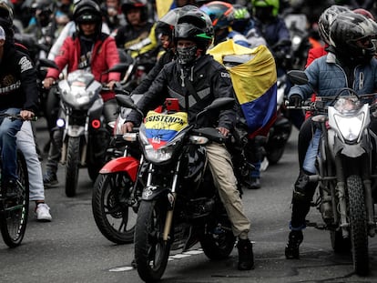 Una protesta de motociclistas en Colombia en noviembre de 2022.