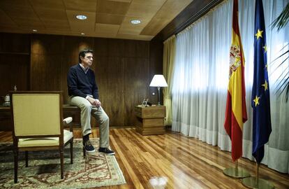 José Manuel Soria, durante la entrevista en su despacho del Ministerio este sábado tras anunciar su renuncia.