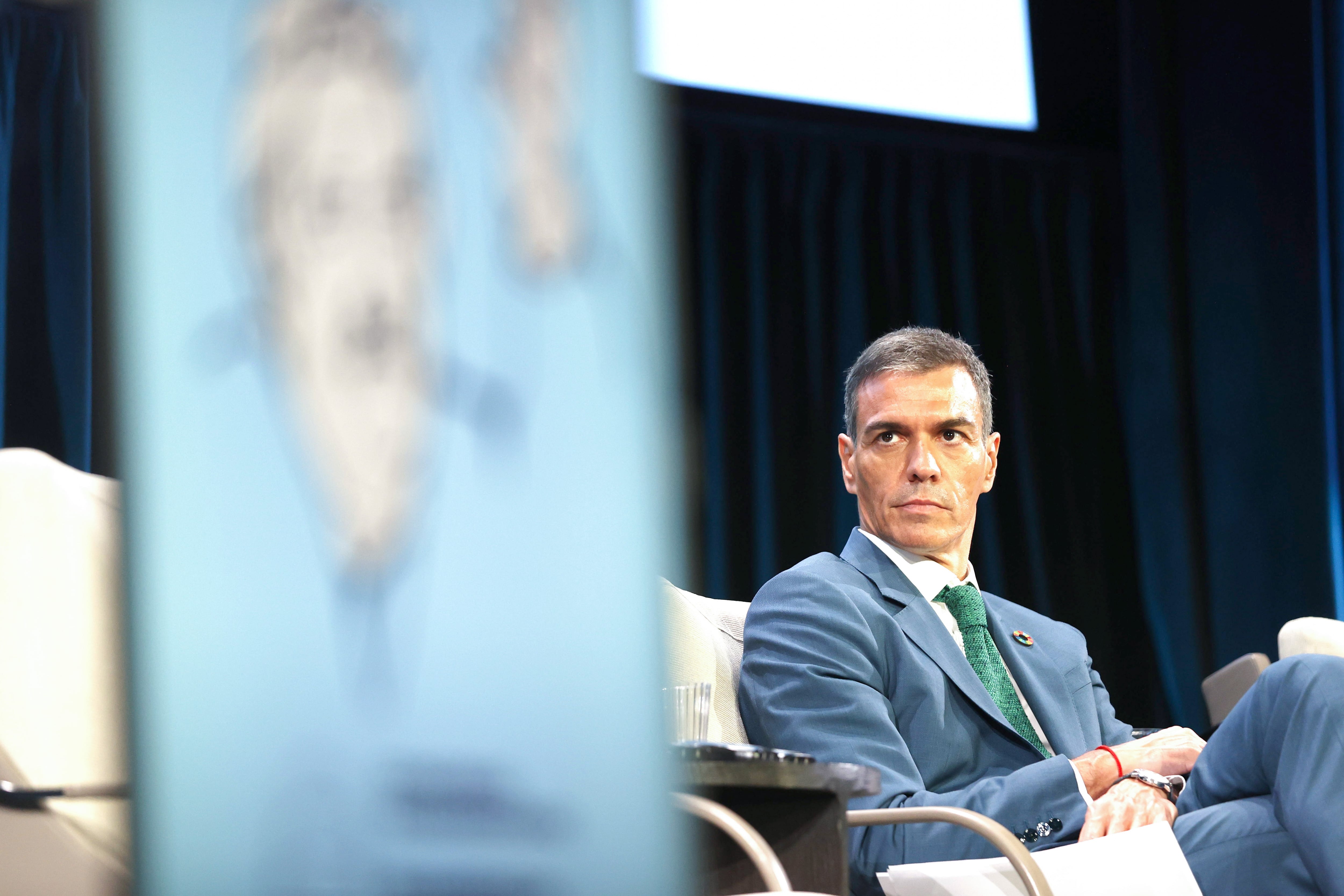El presidente del Gobierno, Pedro Sánchez, participa en un evento el miércoles en Nueva York.