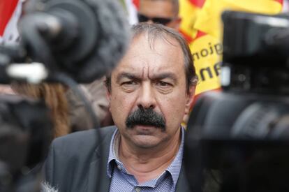 Philippe Martinez en una protesta en Par&iacute;s el 17 de mayo. 