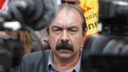 Philippe Martinez en una protesta en Par&iacute;s el 17 de mayo. 