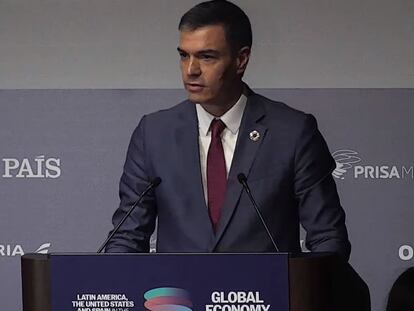 Pedro Sánchez, presidente del Gobierno en funciones, este miércoles en Nueva York.