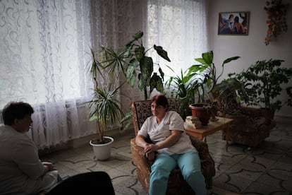 Enfermeras en el hospital de Brovary, al este de Kiev, el domingo.