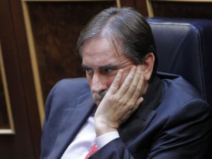 Valeriano Gómez, ayer en el Congreso.