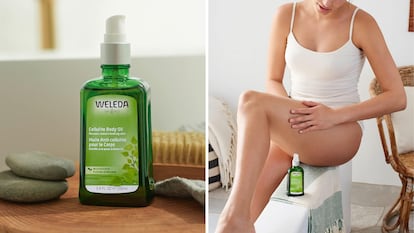 This Weleda birch oil smoothes the texture.