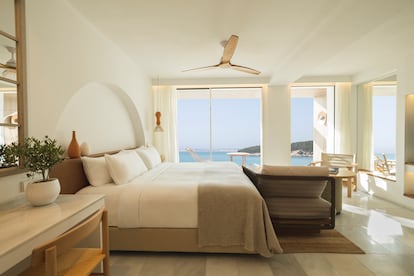 Una de las habitaciones del hotel Villa Le Blanc.