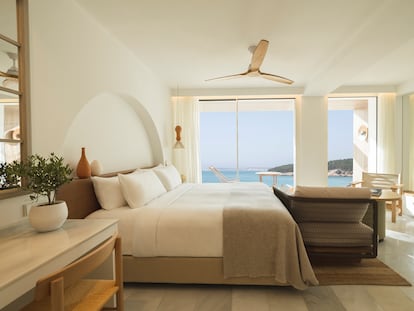 Una de las habitaciones del hotel Villa Le Blanc.