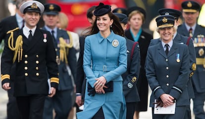 Kate Middleton, durante el 75 aniversario del cuerpo de entrenamiento aéreo.