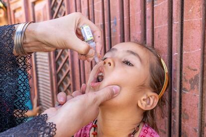 Afganistán es uno de los dos reductos de poliomielitis en el mundo, junto con Pakistán. La erradicación de la enfermedad se ha dificultado debido a la oposición de los talibanes, los sistemas de salud frágiles y el rechazo de las familias a la vacunación en zonas rurales.