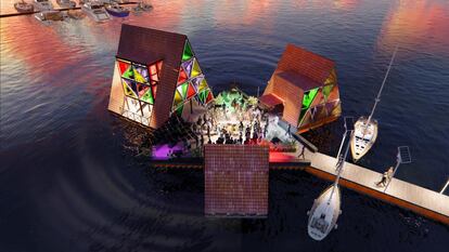 Edificios 2021 - Floating Music Hub, NLÉ