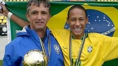 Lucho Nizzo e Neymar, em 2009.