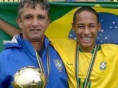 Lucho Nizzo e Neymar, em 2009.