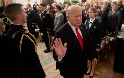 El presidente Donald Trump, este miércoles en la Casa Blanca.