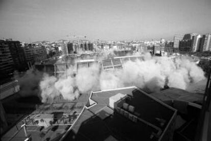 La demolició de l'antic estadi de Sarrià el 20 de setembre del 1997.