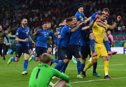 Italia gana la final de la Eurocopa en penaltis contra Inglaterra en Wembley.