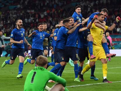 Italia gana la final de la Eurocopa en penaltis contra Inglaterra en Wembley.