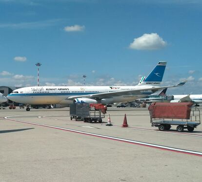 Un avión de Kuwait Airways, en una imagen de archivo.