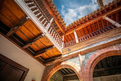 Detalle del interior del palacio de Mondragón, hoy el Museo Municipal de Ronda (Málaga).