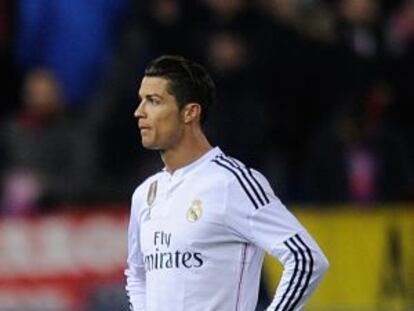 Cristiano, durante el partido.
