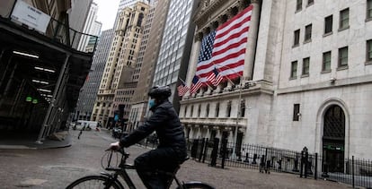 Imagen de la Bolsa de Nueva York, en Wall Street.