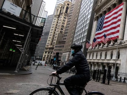 Imagen de la Bolsa de Nueva York, en Wall Street.