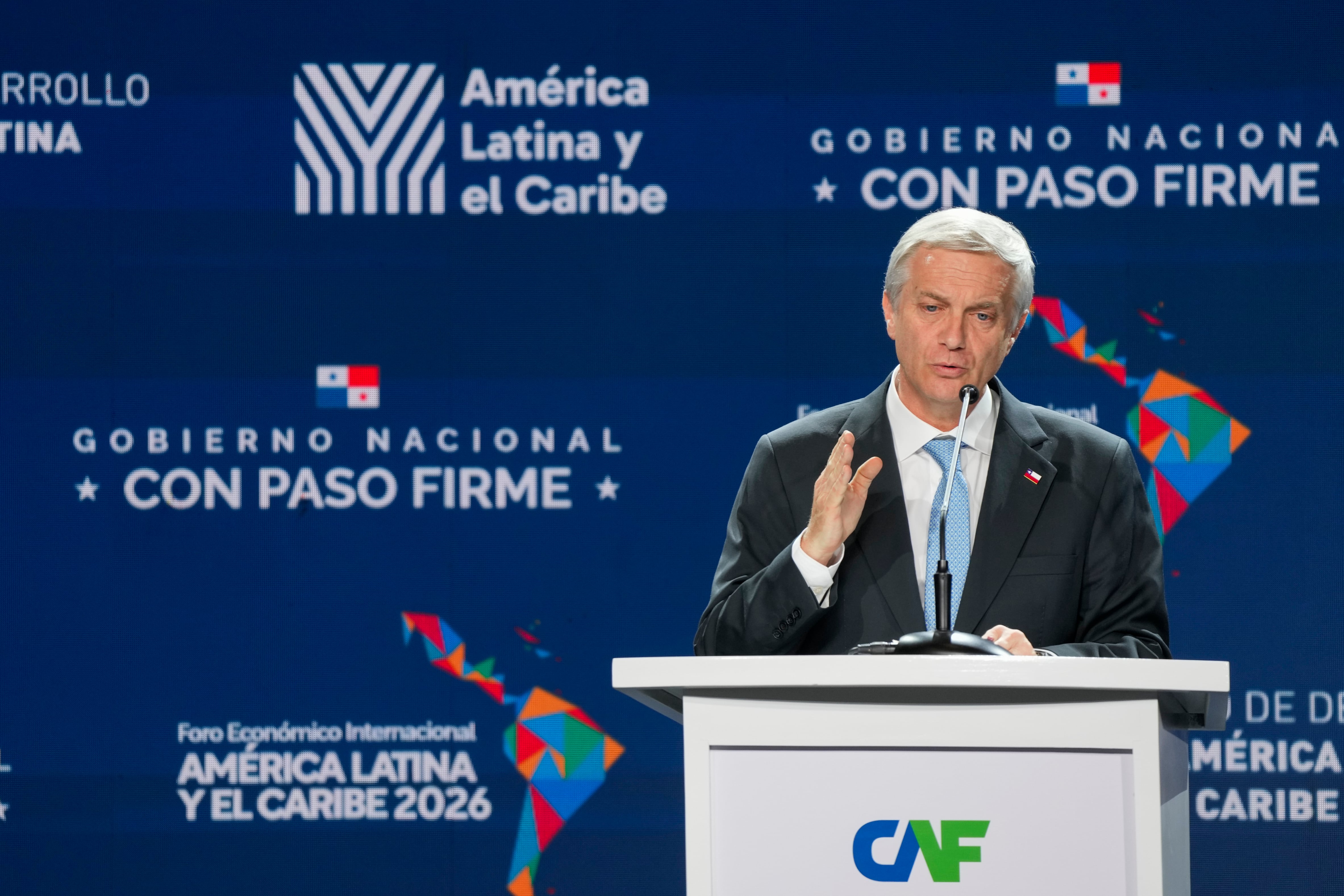 José Antonio Kast, en Panamá, este miércoles.