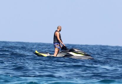 Benzema, durante sus vacaciones.