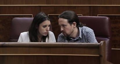 Irene Montero and Pablo Iglesias.