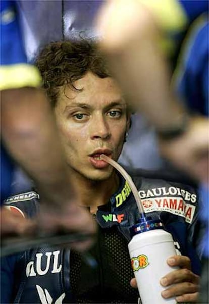 Rossi, exhausto tras lograr su cuarta 'pole' de la temporada.
