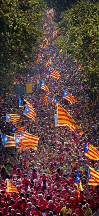 Imatge d'una manifestació independentista.