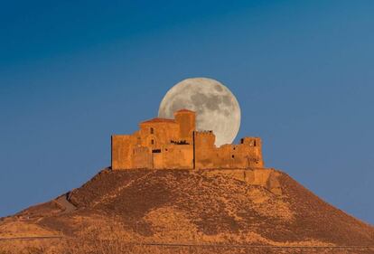 Las ruinas del Castillo de Montearagón, en la localidad aragonesa de Quicena.