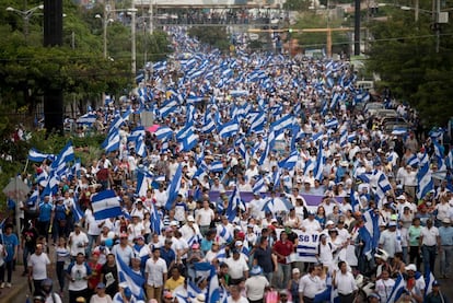 Marcha este miércoles en Managua. 