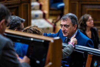  Aitor Esteban, el mircoles en el pleno del Congreso. 