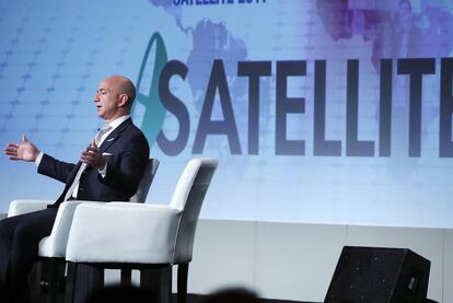 Jeff Bezos, CEO de Amazon, durante una conferencia en Washington D.C. el 7 de marzo de 2017. 