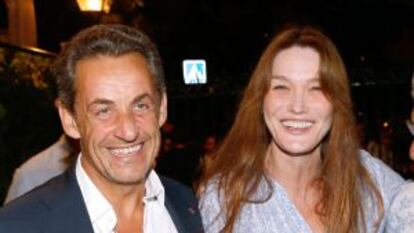 Sarkozy y Bruni en un concierto el fin de semana. 