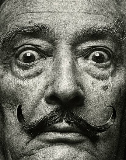 Primer plànol de Salvador Dalí, a Madrid, el 1978.