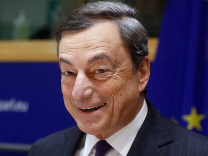 El presidente del Banco Central Europeo, Mario Draghi, en B&eacute;lgica (Bruselas) el 20 de Noviembre, 2017.