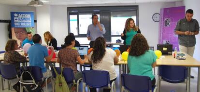 Aspecto de una de las lanzaderas de empleo de la Fundación de Santa María la Real.