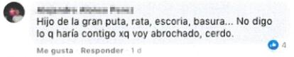 Amenazas a Pablo Iglesias en Facebook.