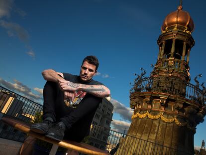 Dani Martín, el 14 de octubre, posando en la azotea de un hotel del centro de Madrid.