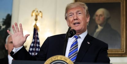 El presidente Donald Trump, durante una rueda de prensa el pasado día 23. 