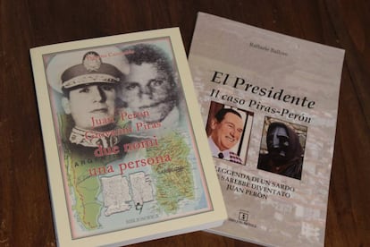 Varios libros sobre el caso de Juan Per&oacute;n y Giovanni Piras.