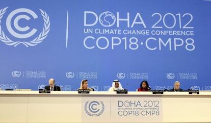 Ceremonia de apertura de la Cumbre del Clima de Naciones Unidas en Doha.