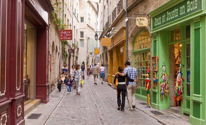 La Rue de la Foire de Pézenas, donde se encuentra el Hôtel de Wicque.