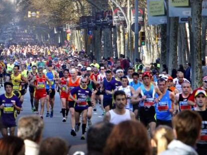 Un moment de l'última marató de Barcelona.