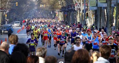 Un moment de l'última marató de Barcelona.